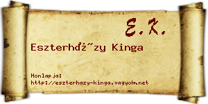 Eszterházy Kinga névjegykártya